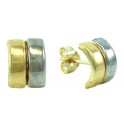 8,3MM TWO COLOR PUSH-BACK EARRINGS
