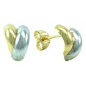 9MM TWO COLOR PUSH-BACK EARRINGS