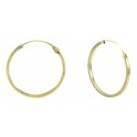 SQUARE TUBE HOOP EARRINGS 1X18MM