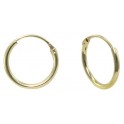 ROUND TUBE HOOP EARRINGS 1X18MM