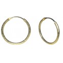 DIAMOND EFFECT HOOP EARRINGS 1,20X18MM