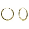 ROUND TUBE HOOP EARRINGS 1,5X18MM  