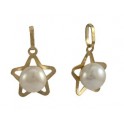 10MM STAR PENDANT CULTURED PEARL: 6MM