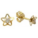 5MM STAR STUD EARRINGS ZIRCONIA 2MM