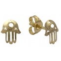 7MM HAND OF FATIMA STUD EARRINGS EYE DESIGN 