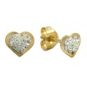 5MM HEART STUD EARRINGS RESIN CRYSTAL      