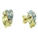 10MM TWO COLOR DOUBLE ZIRCONIA:2,5MM PUSH-BACK EARRINGS