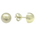 Media bola lisa oro blanco 12mm