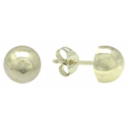 Media bola lisa oro blanco 12mm