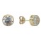 ROUND-CUT BEZEL SET STUD EARRINGS ZIRCONIA 6MM