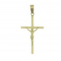 CRUZ LISA CON CRISTO DE 2MM X 29MM