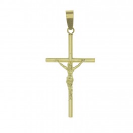 CRUZ LISA CON CRISTO DE 1.5MM X 21MM