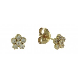 1.5MM.FLOWER STUDS WITH ZIRC.