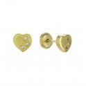 PENDIENTE CORAZON 3 PIEDRAS