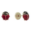 ENAMEL  LADYBIRD STUDS