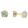 4MM FLOWER SHAPED BEZEL STUD EARRINGS     