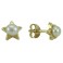 6MM STAR STUD EARRINGS CULTURED PEARL: 3,5MM   