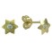 LASER STAR SHAPED STUD EARRINGS ZIRCONIA: 2,5MM      