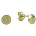 LASER ROUND SHAPED STUD EARRINGS ZIRCONIA: 2,5MM      