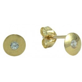 LASER ROUND SHAPED STUD EARRINGS ZIRCONIA: 2,5MM      