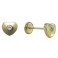 5,5 HEART STUD EARRINGS ZIRCONIA: 2MM          