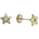 6MM STAR STUD EARRINGS ZIRCONIA: 2MM          