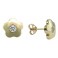 6MM FLOWER STUD EARRINGS ZIRCONIA 2MM