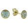 5MM ROUND SHAPED STUD EARRINGS WITH WHITE RESINE CRYSTAL BUTTERFLY